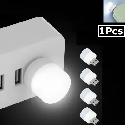 Picture of USB LED Lamp 5V 1W Super Bright Eye Protection Mini Book Light Computer Mobile Power Charging USB Small LED Night Light White