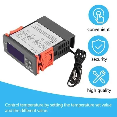 Picture of STC-1000 Temperature Controller AC 220V Heat Cool Temperature Control Module for Air Condition Cooler Egg Incubator 