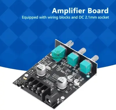 Picture of ZK-502MT Bluetooth 5.0 Subwoofer Amplifier Board 2.0 Channel 502MT 2*50W Power Audio Stereo Amplifier Board AUX Bass Treble AMP Similar ZK-502M CA-502MT 502MT 