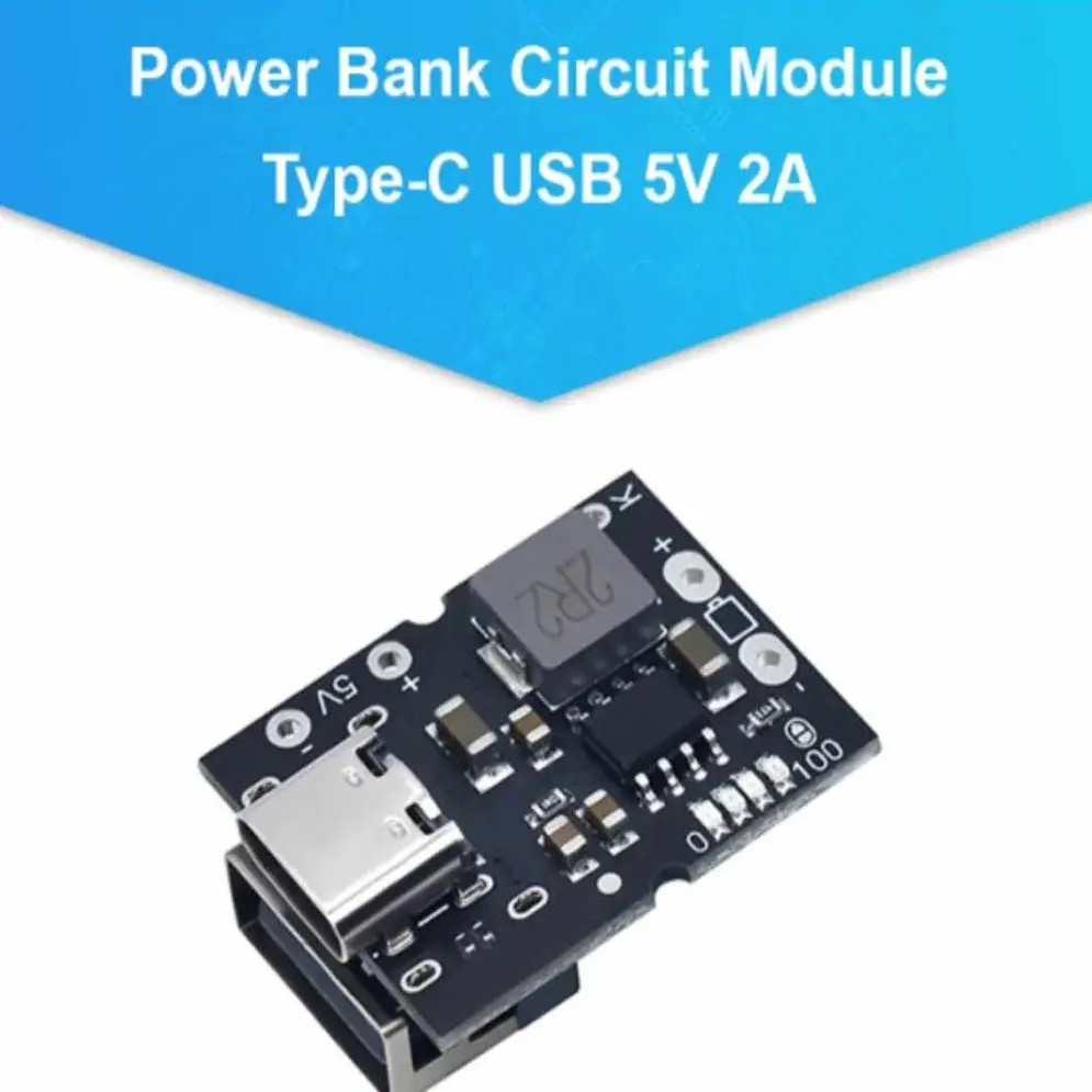 Picture of Type-C USB 5V 2A Boost Converter Step-Up Power Module Lithium Battery Charging Protection Board LED Display USB For DIY Charger 