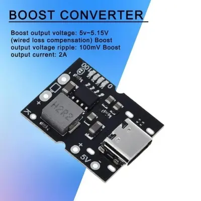 Picture of Type-C USB 5V 2A Boost Converter Step-Up Power Module Lithium Battery Charging Protection Board LED Display USB For DIY Charger 