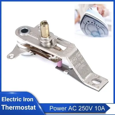 Picture of Household Electric Iron Thermostat Adjustable Heat Control Switch Silver Tone AC 250V 10A Multicolor