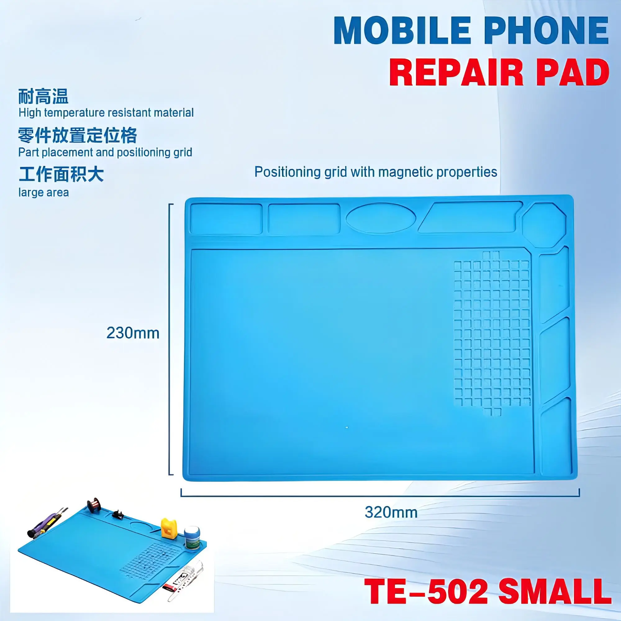 Picture of Insulation Pad Heat-Resistant Silicon Soldering Mat Working Pad Desk Platform Solder Rework Repair Tools 