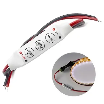Picture of DC 12V 3 Keys Single Color Dimmer LED Controller Brightness Dimmer Switch For 5050 3528 5630 Led Strip Lamps Lighting 