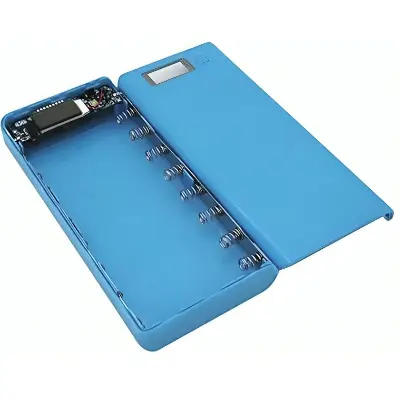 Picture of DIY Battery Charger Box for 8x18650 Power Bank Casing with Digital LED Display Circuit 5V 2A 2xUSB Output 2xCharging Port without Battery for Mobile Phone Charging 5V USB LED etc Random Color