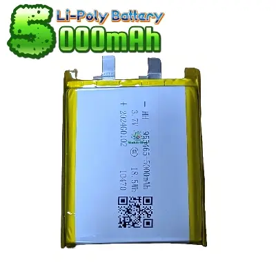 Picture of 3.7V 5000mAh Ternary Lithium Polymer Battery, 18.5Wh High Capacity for Power Banks & High-Power Devices DC UPS Mp4 Mp3 NVR 