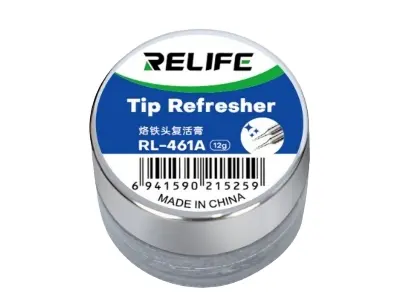 Picture of Soldering Iron Tip Refresher Non-stick Tin Solder Cream Clean Paste for Oxide Head Resurrection Oxidative Activator Similar Sunshine Relife RL-461 RL-461A Black