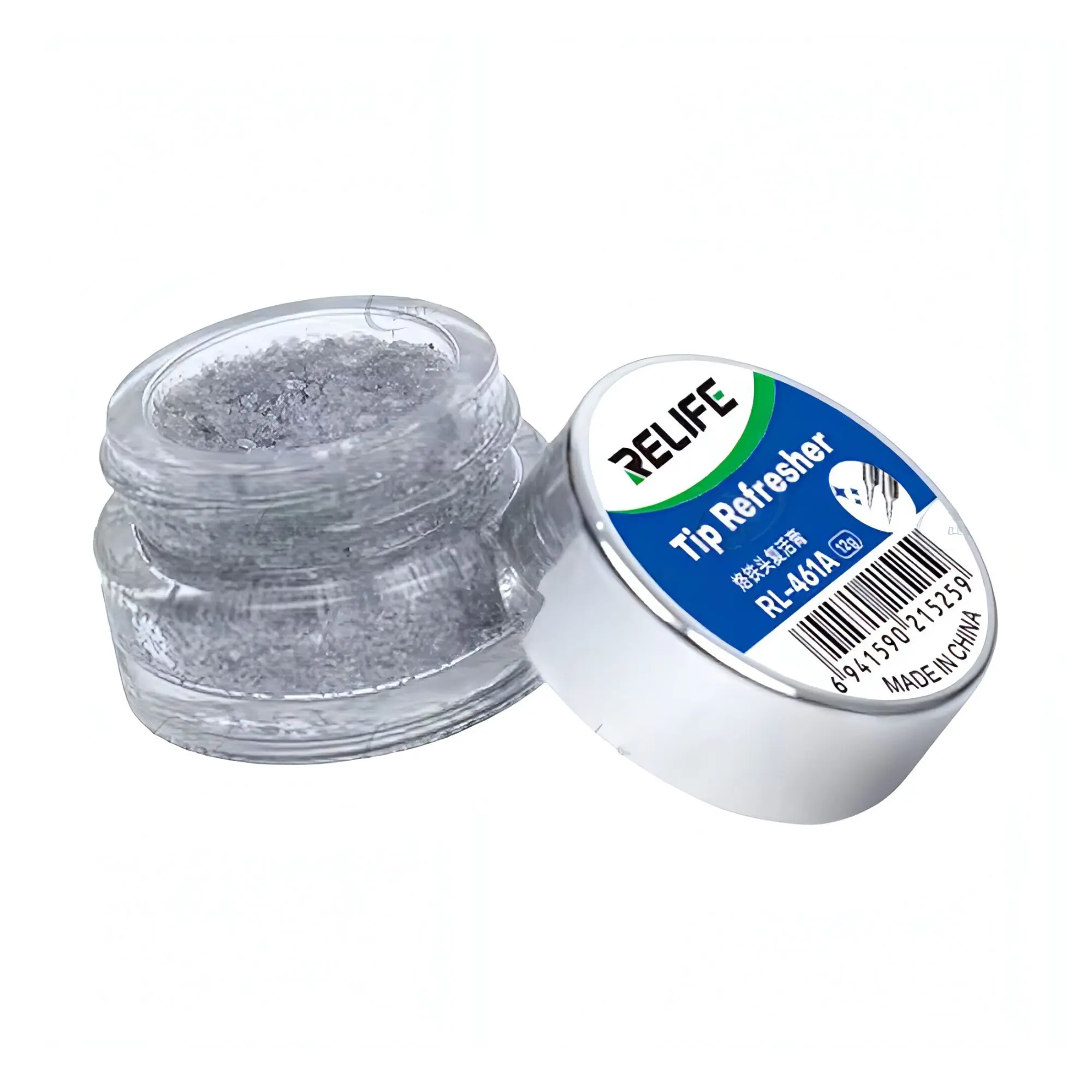 Picture of Soldering Iron Tip Refresher Non-stick Tin Solder Cream Clean Paste for Oxide Head Resurrection Oxidative Activator Similar Sunshine Relife RL-461 RL-461A Black