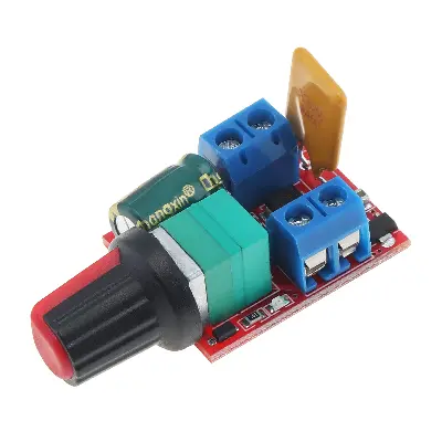 Picture of Mini DC Motor PWM Speed Controller Module Speed Control Switch LED Dimmer 90W DC 