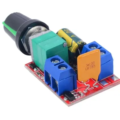 Picture of Mini DC Motor PWM Speed Controller Module Speed Control Switch LED Dimmer 90W DC 