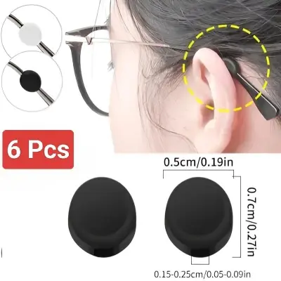 Picture of Indispensable -Circle Glasses Ear Hook Soft Silicone Anti Slip Ear Grip Spectacle Sports Fixed Leg Hook Temple Holder Eyeglasses Grip- Innovative 
