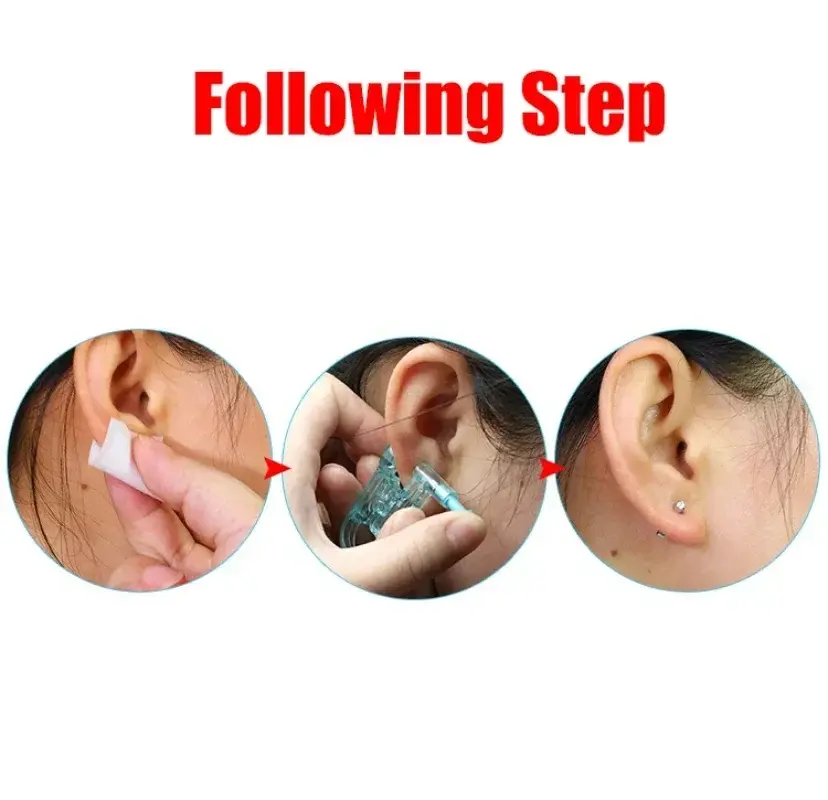 Picture of Safety Ear Piercing_Gun_Kit Disposable Disinfect Safety Earring Piercer Machine Nose Clip Body Jewelry Piercing Tool- Innovative 2 pcs