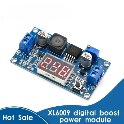 Picture of XL6009 LED Display DC Step Up Converter 4A Adjustable with LED Voltmeter to Make a Mini DC Ups for WiFi Router Onu Diy Power XL6009