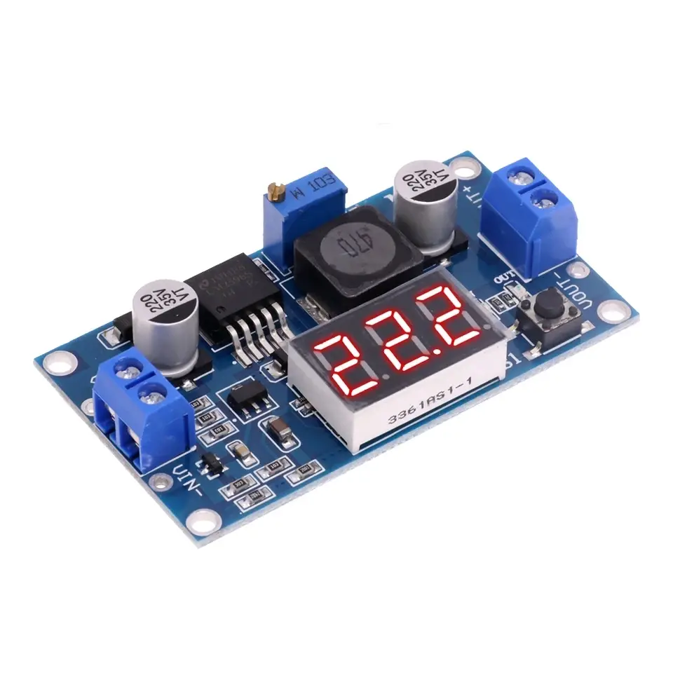Picture of XL6009 LED Display DC Step Up Converter 4A Adjustable with LED Voltmeter to Make a Mini DC Ups for WiFi Router Onu Diy Power XL6009