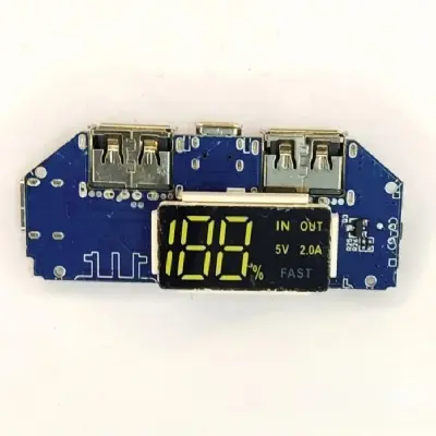 Picture of Power Bank Circuit 5V 2.4A Micro/Type-C USB Mobile Power Bank 18650 Charging Module Lithium Battery Charger Board Circuit Protection 2 USB Output 