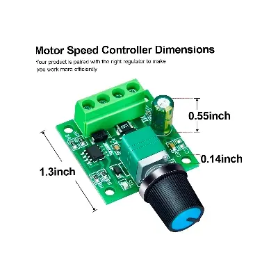 Picture of Mini DC Motor PWM Speed Controller Module Speed Control Switch LED Dimmer 