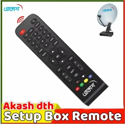 Picture of Universal Setup Box Remote Conttol All Function Work Akash. Remote Black