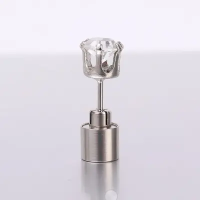 Picture of Luminous LED Earrings Glowing Light Up Diamond Crown Ear Stud Stainless Multicolor Music Party Nightclub Women Jewelry 