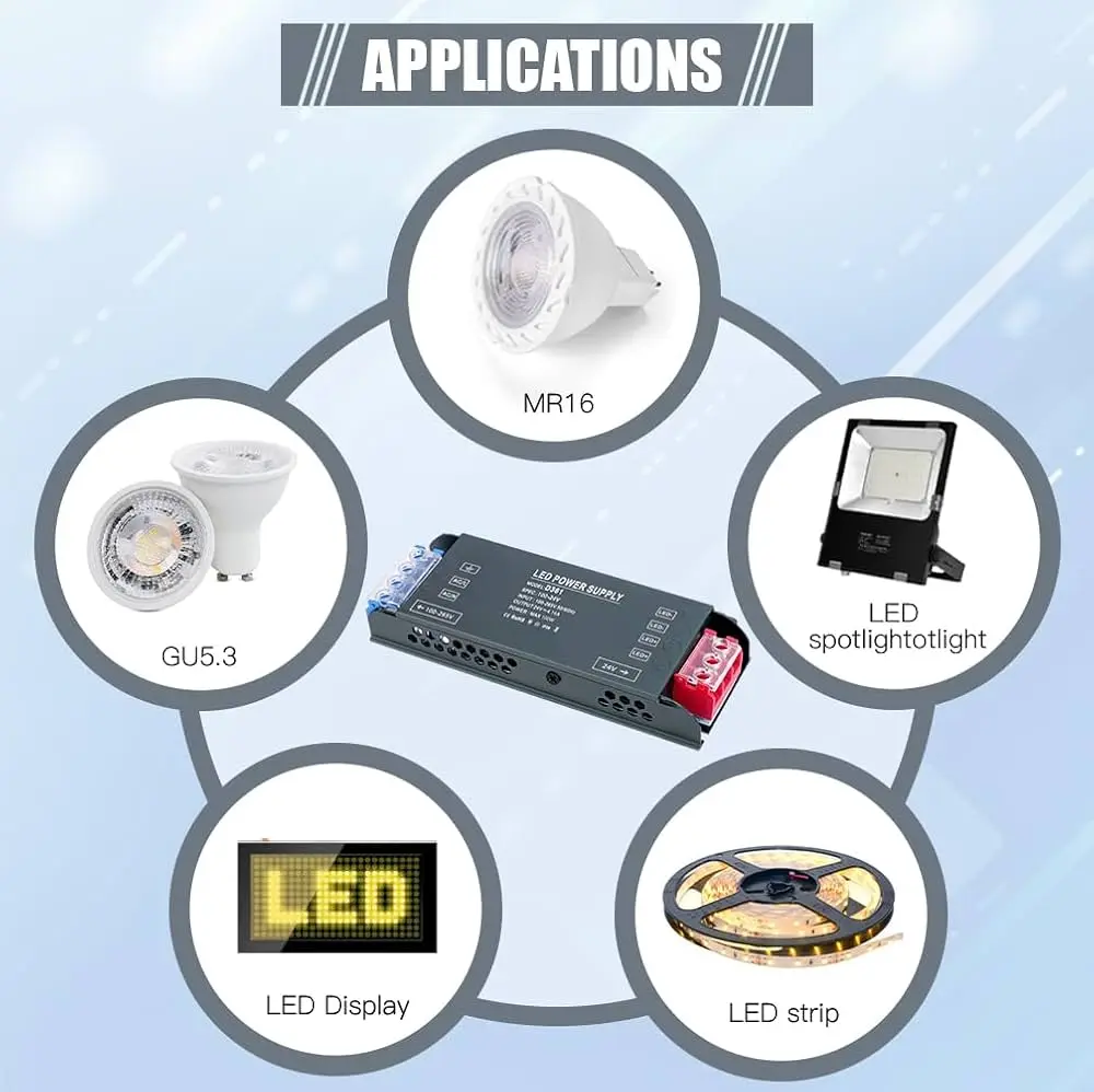 Picture of SMPS Power Supply 24V 100W Watt AC to DC Power Supply SMPS for XH-M139 Amplifier CCTV DIY ZK-502MT Multicolor