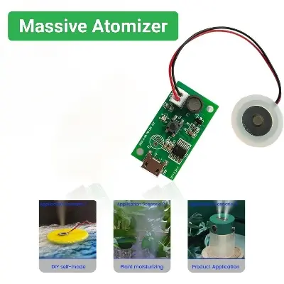 Picture of Ultrasonic Atomization Maker Rubber Gasket & PCB Fogger Atomization Disc DIY Humidifier Parts DC 5V 7 Atomization Module Multi