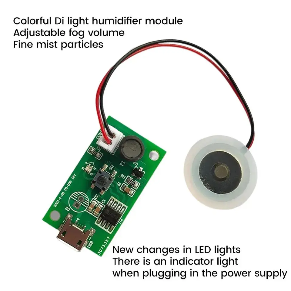 Picture of Ultrasonic Atomization Maker Rubber Gasket & PCB Fogger Atomization Disc DIY Humidifier Parts DC 5V 7 Atomization Module Multi