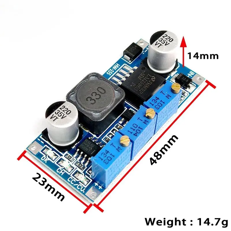 Picture of LM2596 LED Driver DC-DC Step-down Adjustable CC/CV Power Supply Module Battery Charger

Adjustable LM2596S Constant Current Multi