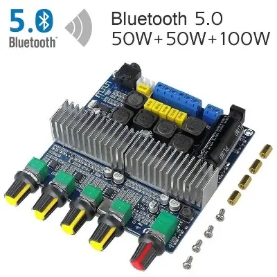 Picture of CA-3169B 2.1 Channel 2 x TPA3116 32 Pin Flagship Audio Chip Subwoofer Amplifier Board High Power Bluetooth Audio Amplifier Board 50W+50W+100W 12V~24V 10A Multicolor