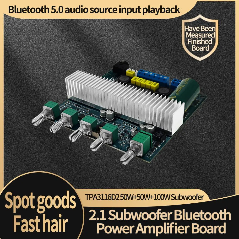Picture of CA-3169B 2.1 Channel 2 x TPA3116 32 Pin Flagship Audio Chip Subwoofer Amplifier Board High Power Bluetooth Audio Amplifier Board 50W+50W+100W 12V~24V 10A Multicolor