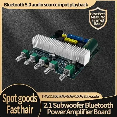 Picture of CA-3169B 2.1 Channel 2 x TPA3116 32 Pin Flagship Audio Chip Subwoofer Amplifier Board High Power Bluetooth Audio Amplifier Board 50W+50W+100W 12V~24V 10A Multicolor