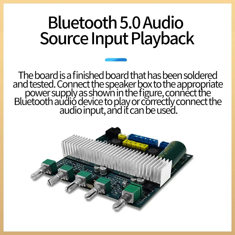 Picture of CA-3169B 2.1 Channel 2 x TPA3116 32 Pin Flagship Audio Chip Subwoofer Amplifier Board High Power Bluetooth Audio Amplifier Board 50W+50W+100W 12V~24V 10A Multicolor