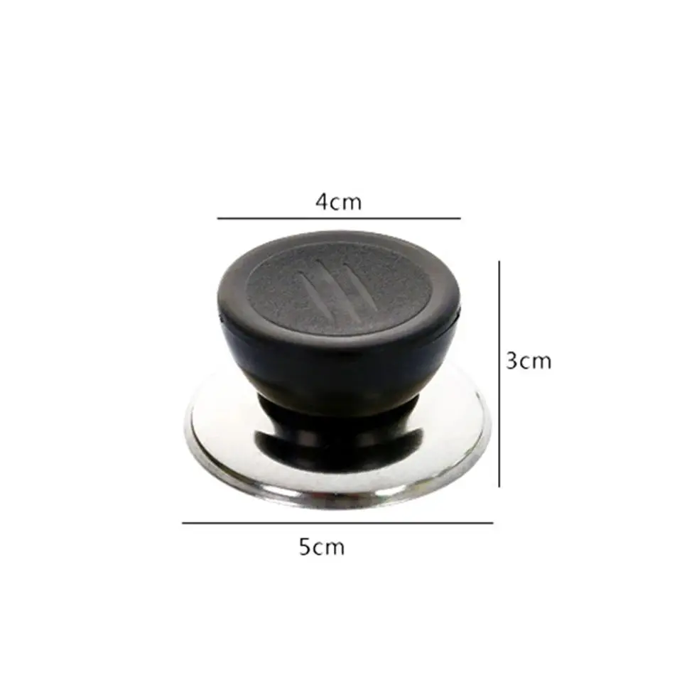 Picture of Universal Pan Cover Handle Replacement Kitchen Accessories Tools Kitchen Utensil Tools Grip Knob Anti-scalding Pot Pan Lid Hand Black