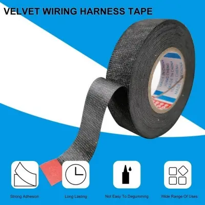 Picture of Wire Cable Cloth Tape 9mm x 15m TV Harness Wiring Fabric Loom Household Electrical Heat Tape Hyperthermia Resistant Wiring Bundle Tape 9mmx15m