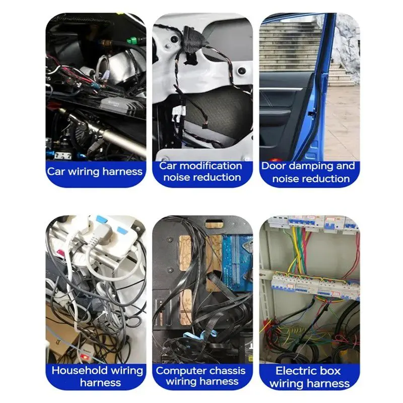 Picture of Wire Cable Cloth Tape 9mm x 15m TV Harness Wiring Fabric Loom Household Electrical Heat Tape Hyperthermia Resistant Wiring Bundle Tape 9mmx15m