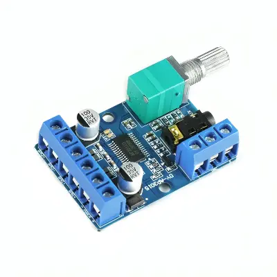 Picture of DY-AP3015 DC 8-24V 30W * 2 Class D Dual Channel High Power Stereo Digital Amplifier Board with Adjustable Volume Potentiometer Multicolor
