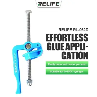 Picture of Relife RL-062D 5cc-10cc Manual Glue Gun Solder Paste Welding Oil Needle Barrel Extruder Glue Gun Propulsion Push Rod Multicolor