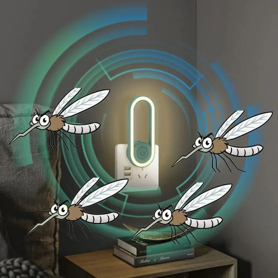 Picture of Home night light Ultrasonic Electronic Mosquito Repellent Household Mosquito Repellent Lamp Electronic Mosquito Repellent Lamp Multicolor