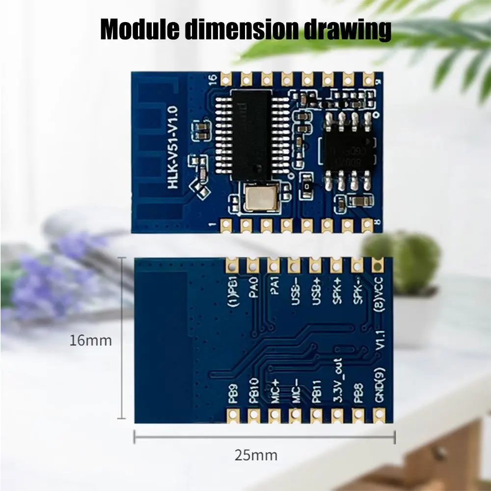 Picture of HLK-V51 Al Offline Voice Bluetooth Module Smart Voice Control Switch Module For Smart Home Appliances Security And Lighting Green