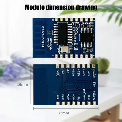 Picture of HLK-V51 Al Offline Voice Bluetooth Module Smart Voice Control Switch Module For Smart Home Appliances Security And Lighting Green