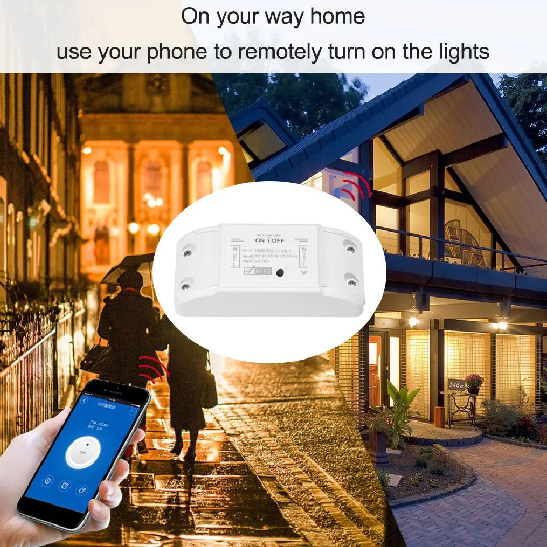 Picture of 10A Mini WiFi Smart Switch Cozylife App Remote Control Timer Support 1 Way White