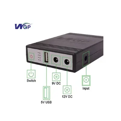 Picture of WG.P DC UPS For Onu Router CCTV DVR 8800mAh 5V 12V & 10400mAh 5V 9V 12V 