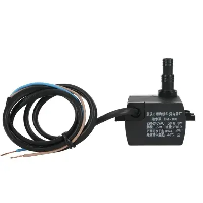 Picture of HM-100 Air Conditioning Fan Accessories Submersible Pump Cold Fan Water Pump Chiller Suction Pump 8W Universal Type Black