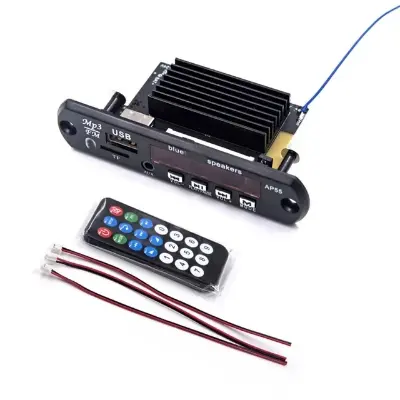 Picture of Gold-Ap55 TPA3116D2 Audio Music Player: 2x50w Dual Board With Built In Bluetooth, Usb, Sd-Card Slot & Remote Black