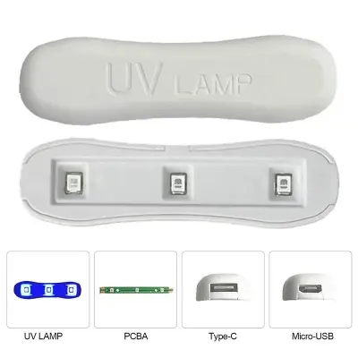 Picture of Car Glass Repair Curing Lamp Mini Resin Curing Glue UV Lamp Lighting Set Tool Car Front Windshield Glass Crack Repair Tools Blue