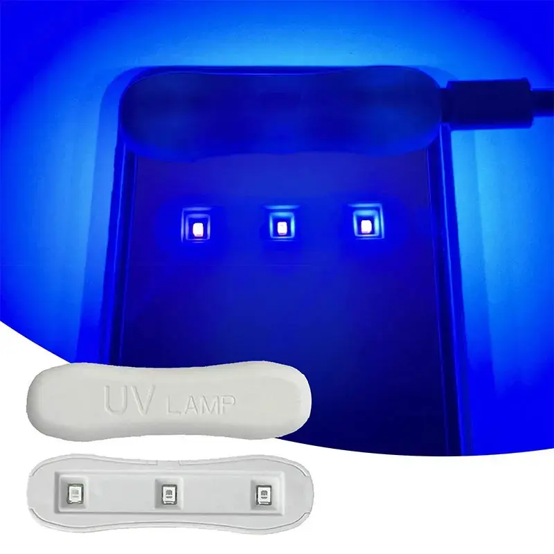Picture of Car Glass Repair Curing Lamp Mini Resin Curing Glue UV Lamp Lighting Set Tool Car Front Windshield Glass Crack Repair Tools Blue