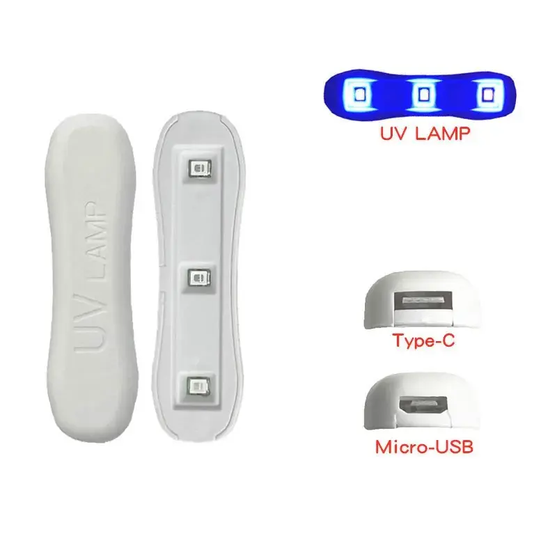Picture of Car Glass Repair Curing Lamp Mini Resin Curing Glue UV Lamp Lighting Set Tool Car Front Windshield Glass Crack Repair Tools Blue