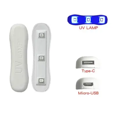 Picture of Car Glass Repair Curing Lamp Mini Resin Curing Glue UV Lamp Lighting Set Tool Car Front Windshield Glass Crack Repair Tools Blue