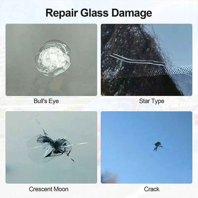 Picture of Car Glass Repair Curing Lamp Mini Resin Curing Glue UV Lamp Lighting Set Tool Car Front Windshield Glass Crack Repair Tools Blue