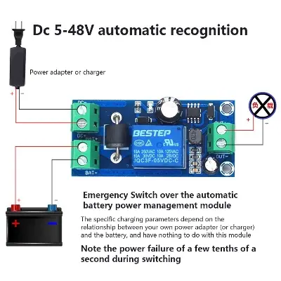 Picture of YX850 Power Failure Automatic Switching Standby Battery Lithium Battery Module 5V-48V Converter
Automatic Transfer Switch Multicolor