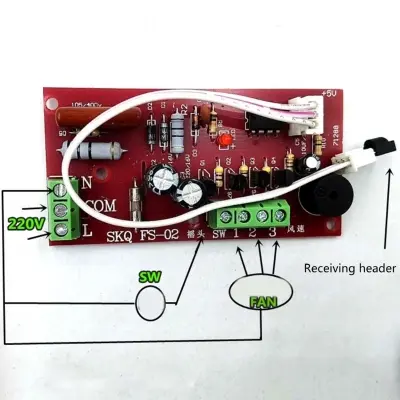 Picture of Universal Fan Remote Control Modified Board with Remote Control Mini Fan Circuit Board Control Motherboard Electric Table Fan Control Remote Switch Multicolor