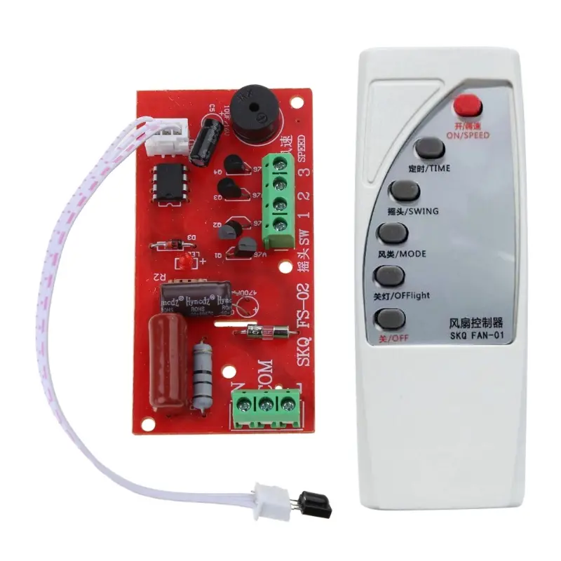 Picture of Universal Fan Remote Control Modified Board with Remote Control Mini Fan Circuit Board Control Motherboard Electric Table Fan Control Remote Switch Multicolor